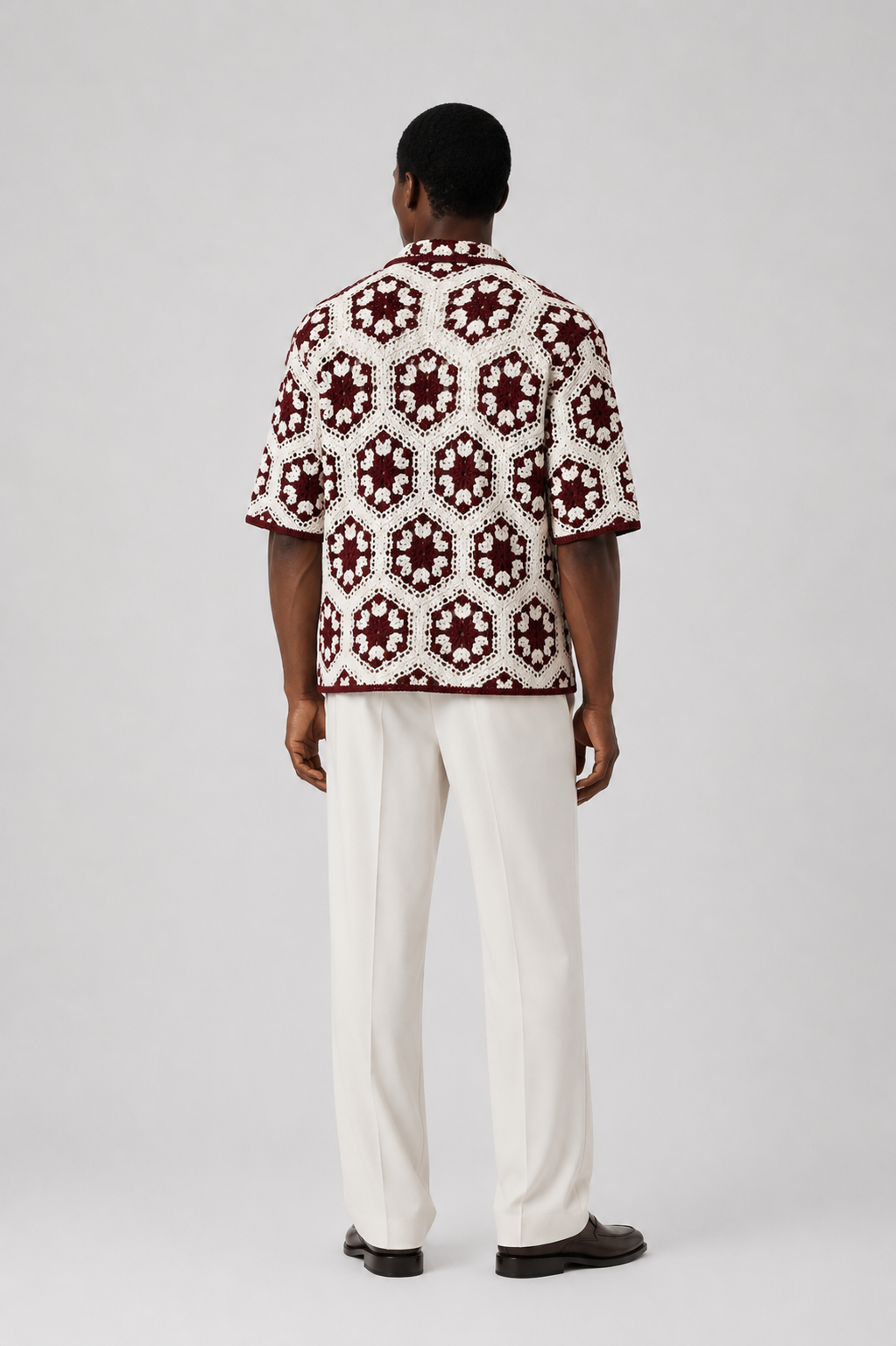 Camisa Resort Preta Texturizada