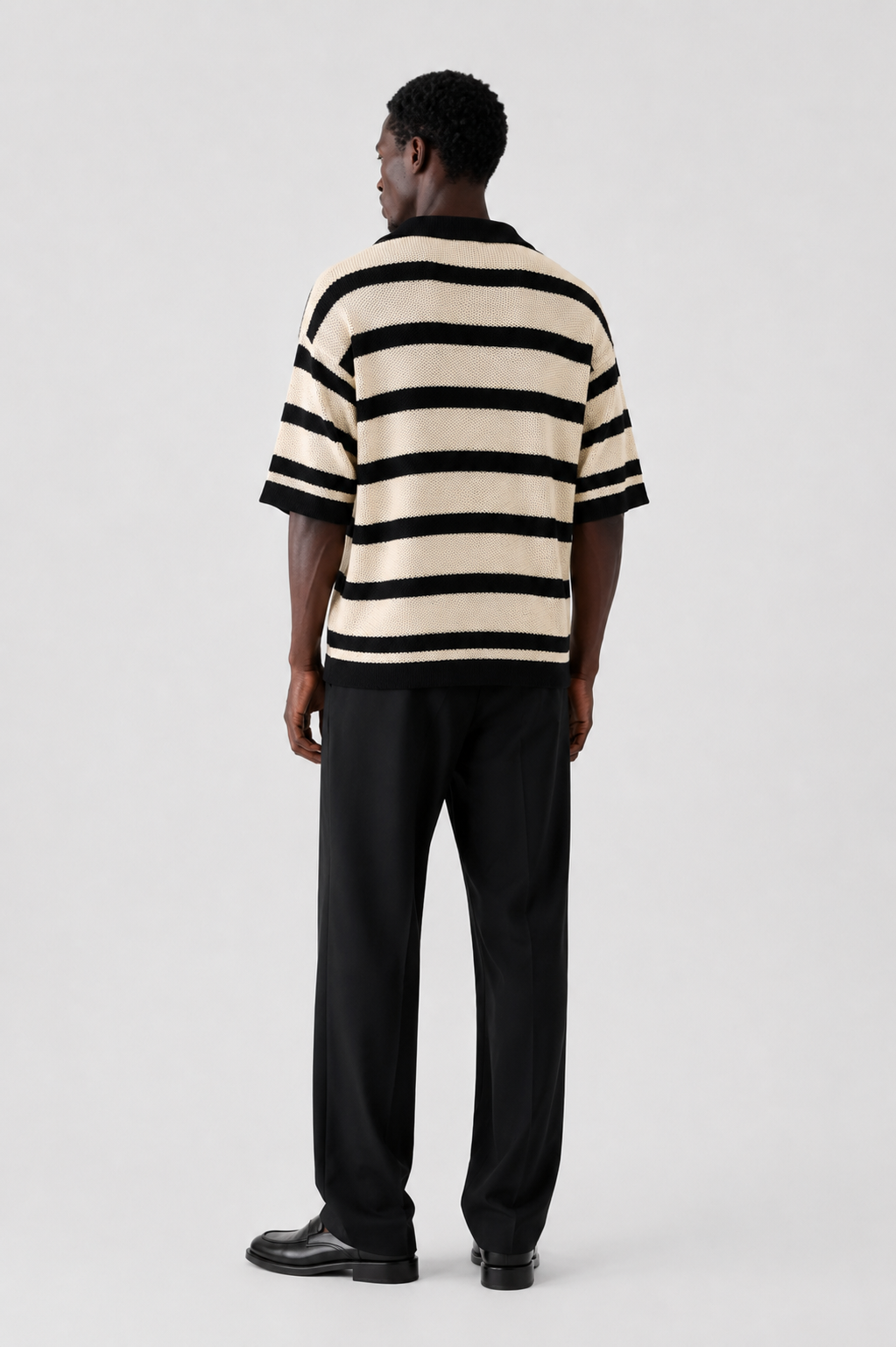 Polo Tricot Resort Off White Manga Curta