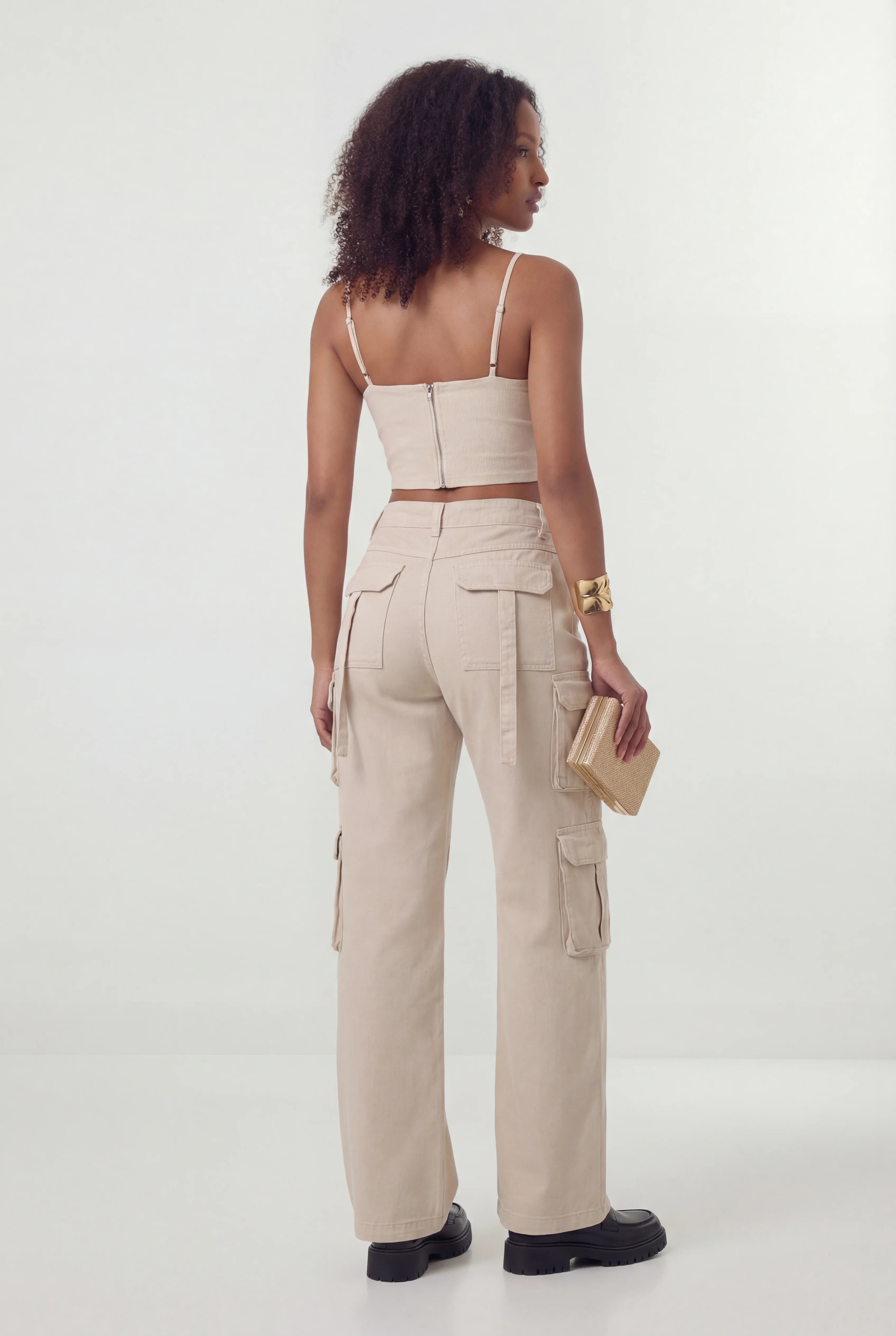 Calça Cargo Chloe Bege