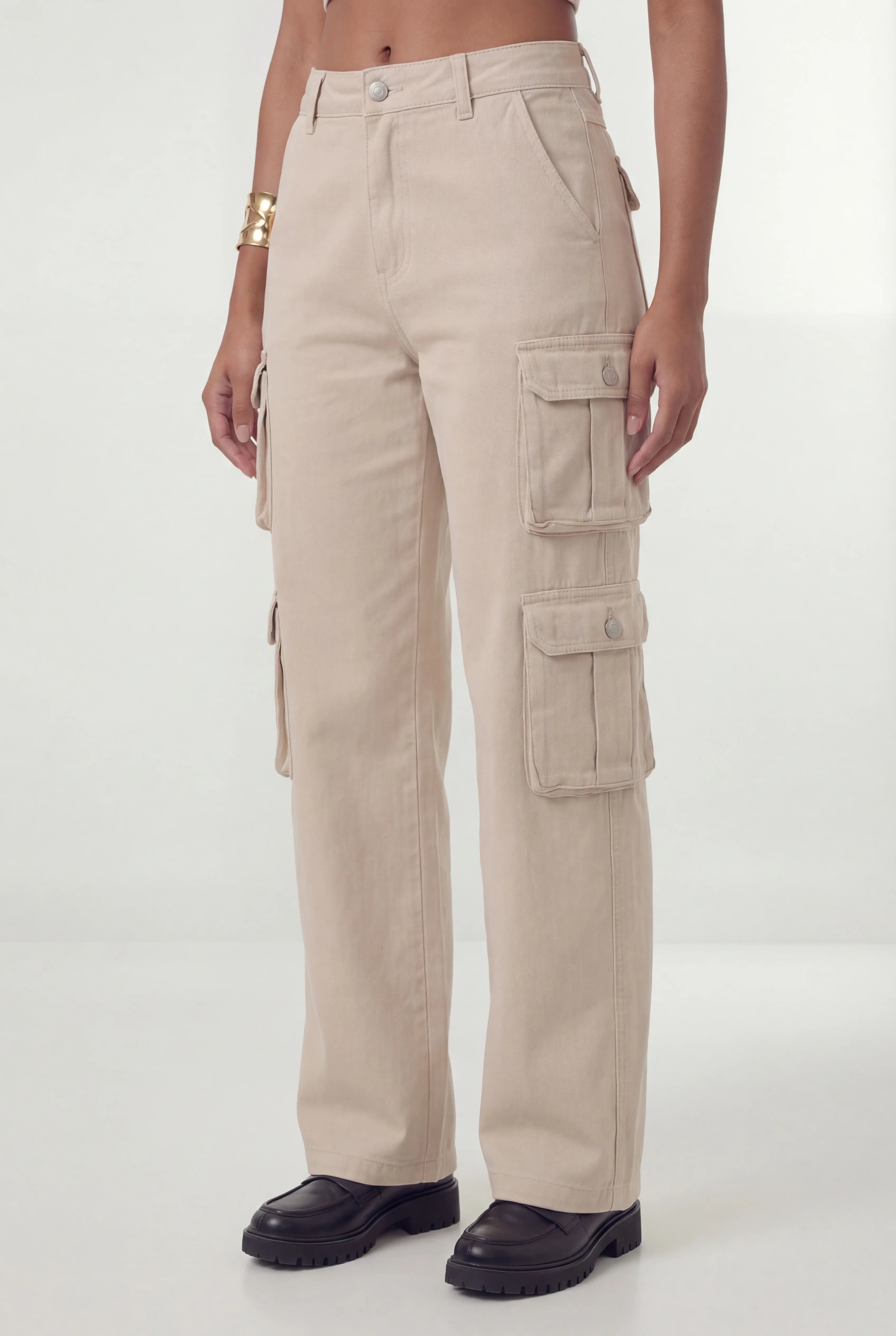 Calça Cargo Chloe Bege