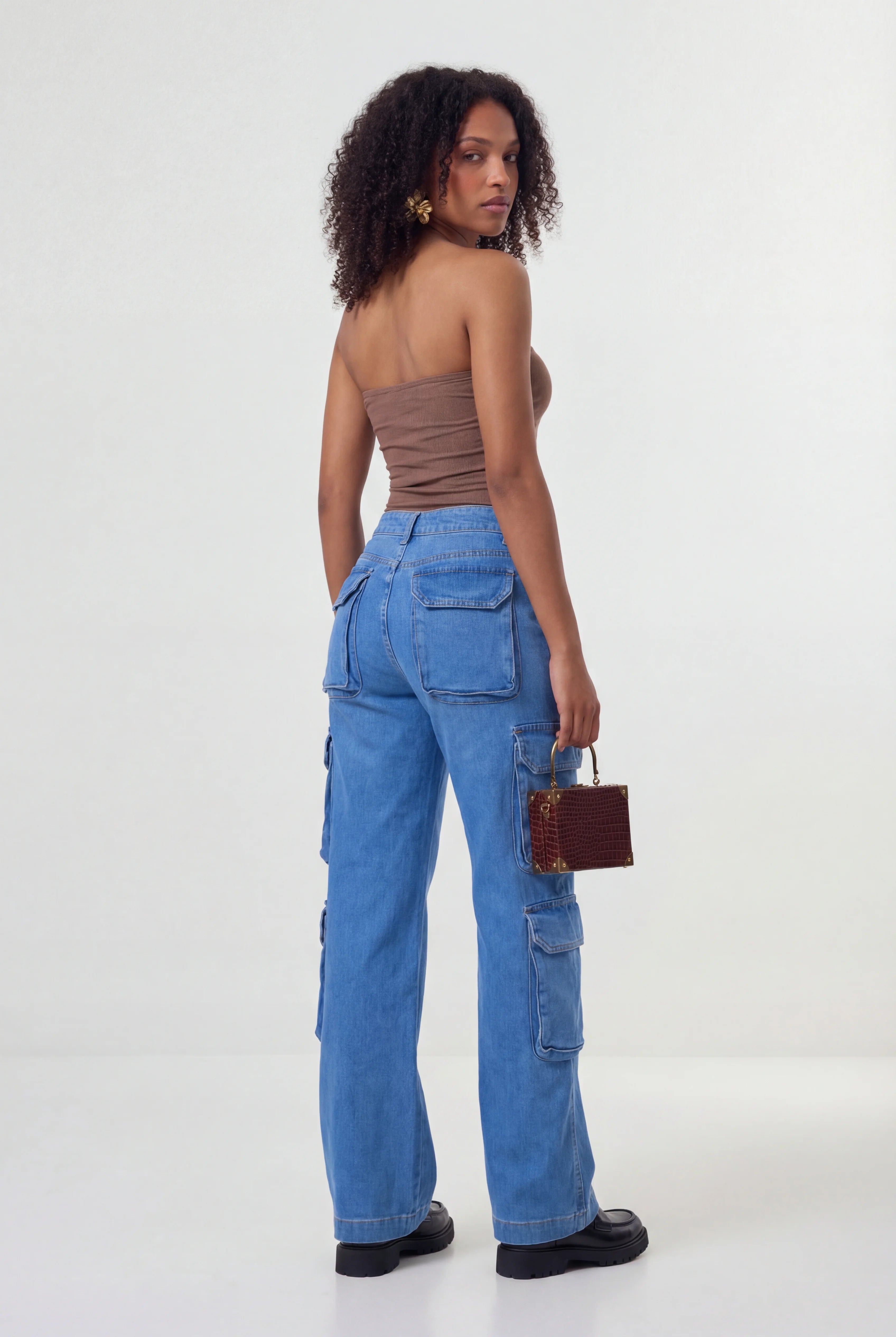 Calça Cargo Eliana Azul