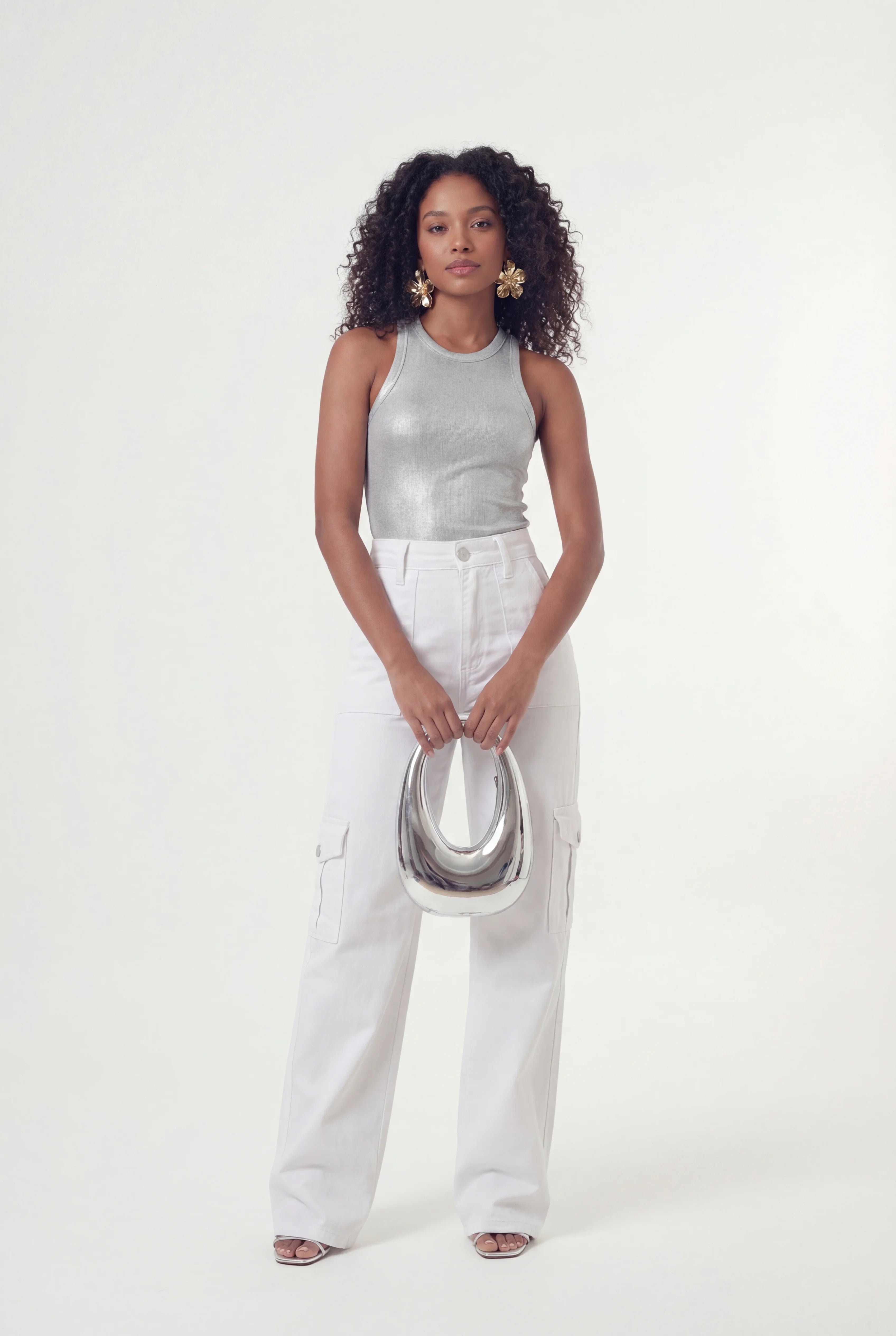 Calça Cargo Emmy Branco