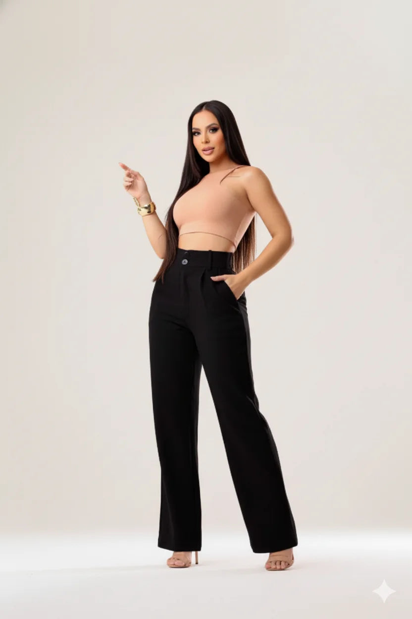 Calça Wide Leg Cameron - Preto