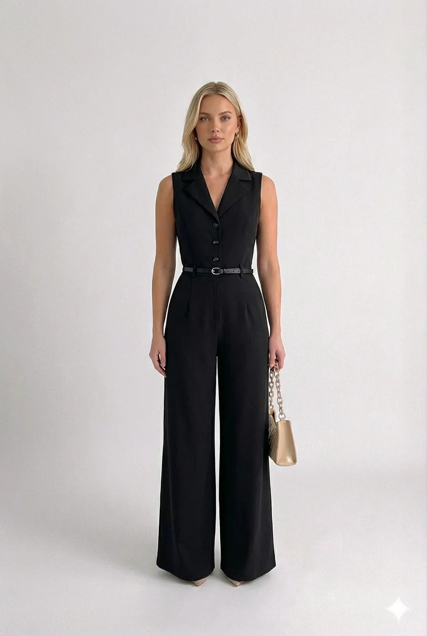 Macacão Alfaiataria Debora - Preto