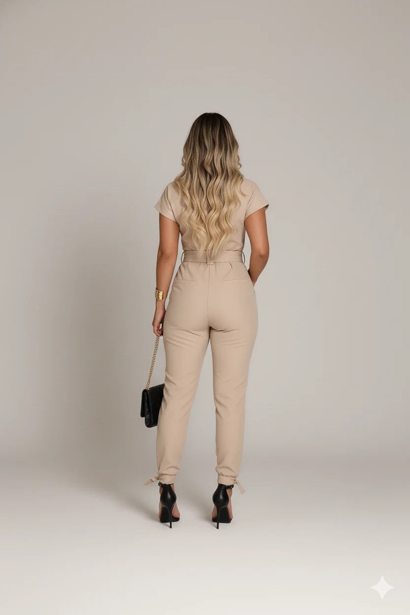 Macacão Alfaiataria Sarah - Bege