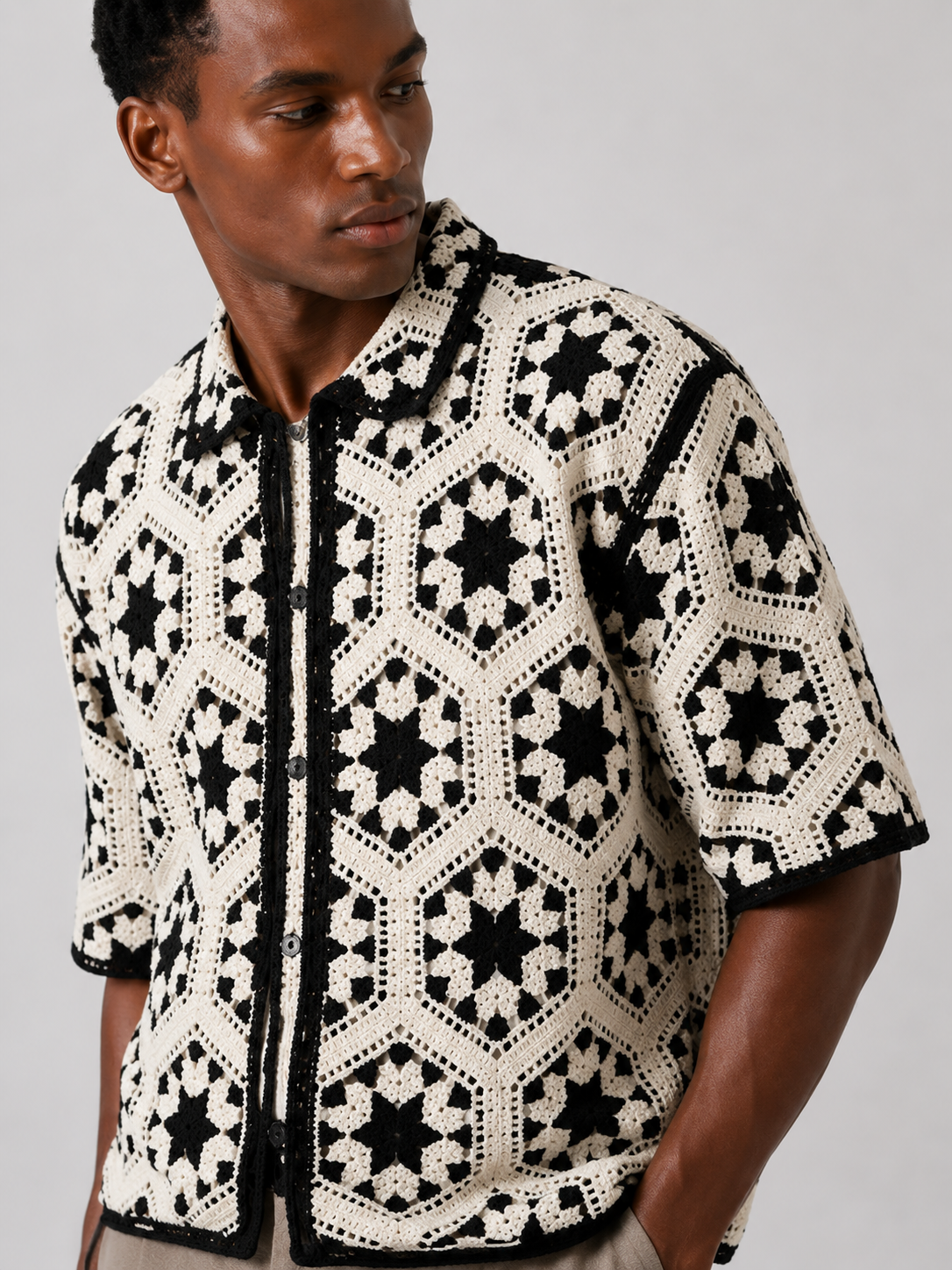 Camisa Resort Off White Texturizada