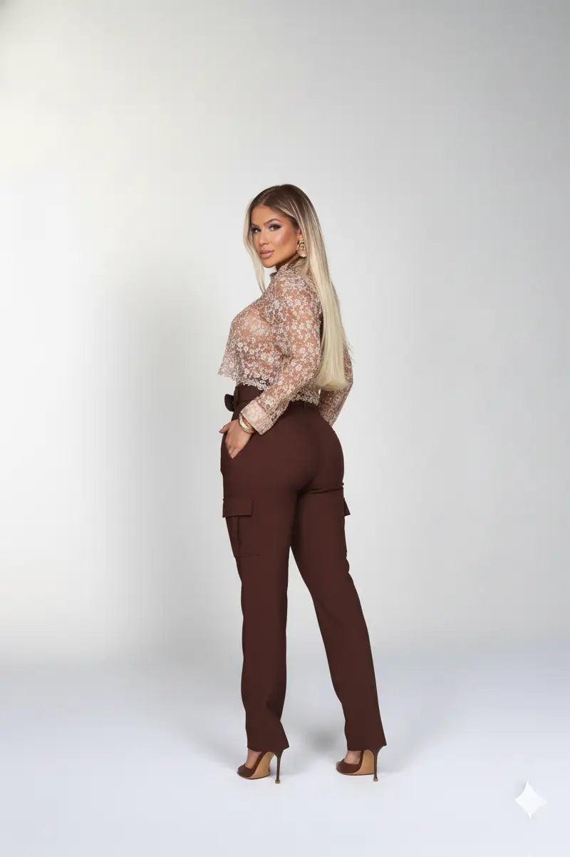 Calça Alfaiataria Scarllet - Marrom