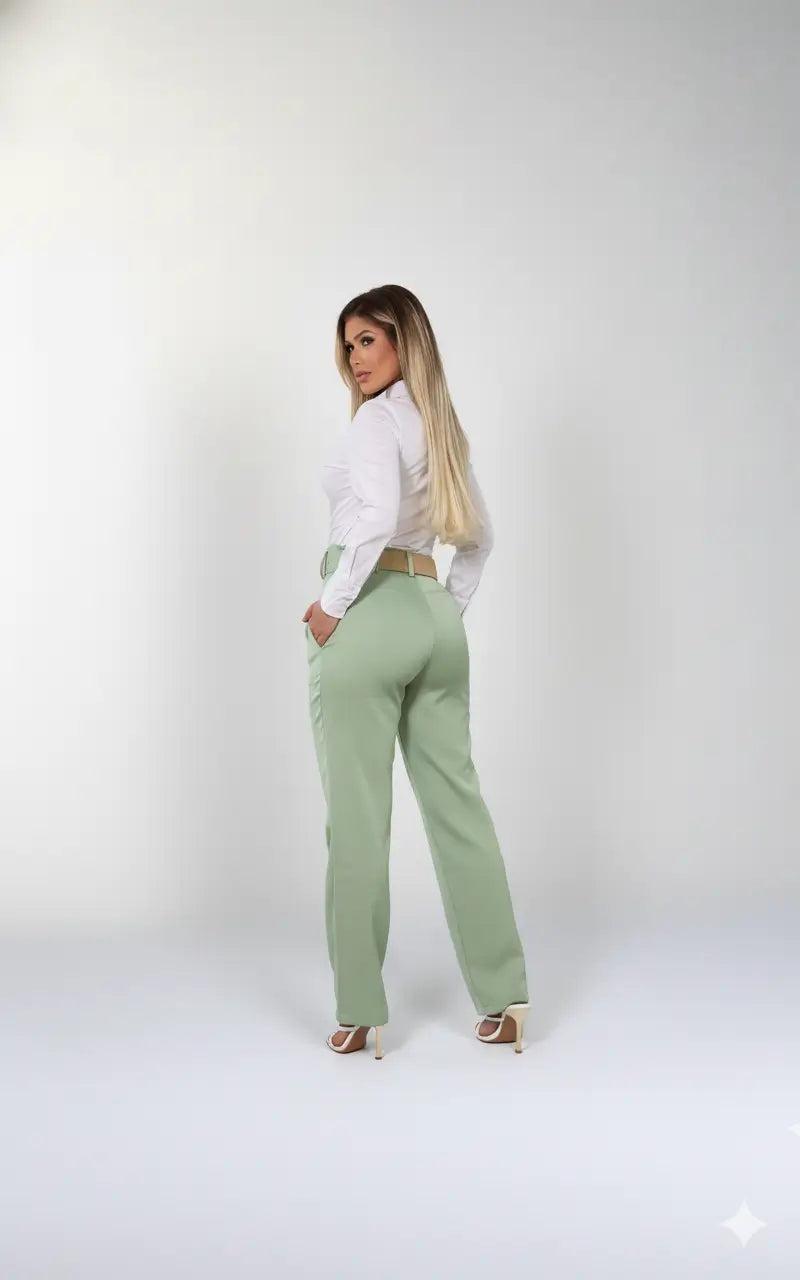 Calça Alfaiataria Scarllet - Verde Pistache