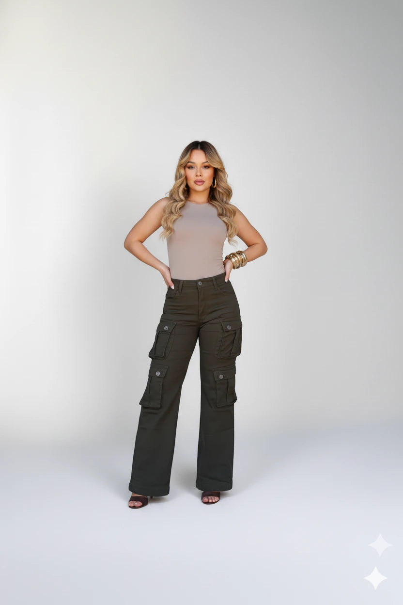 Calça Cargo Katarina - Verde Militar