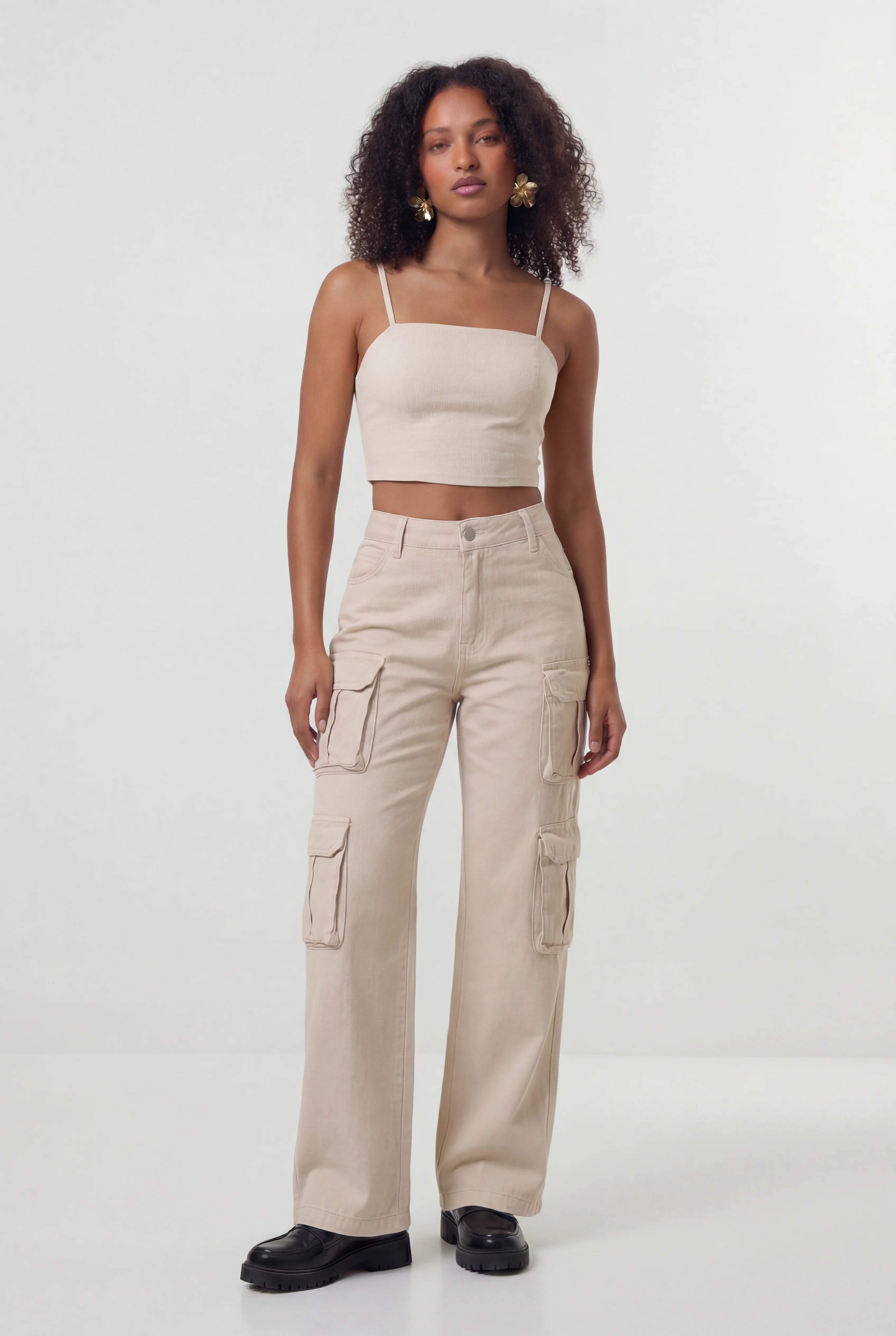 Calça Cargo Chloe Bege