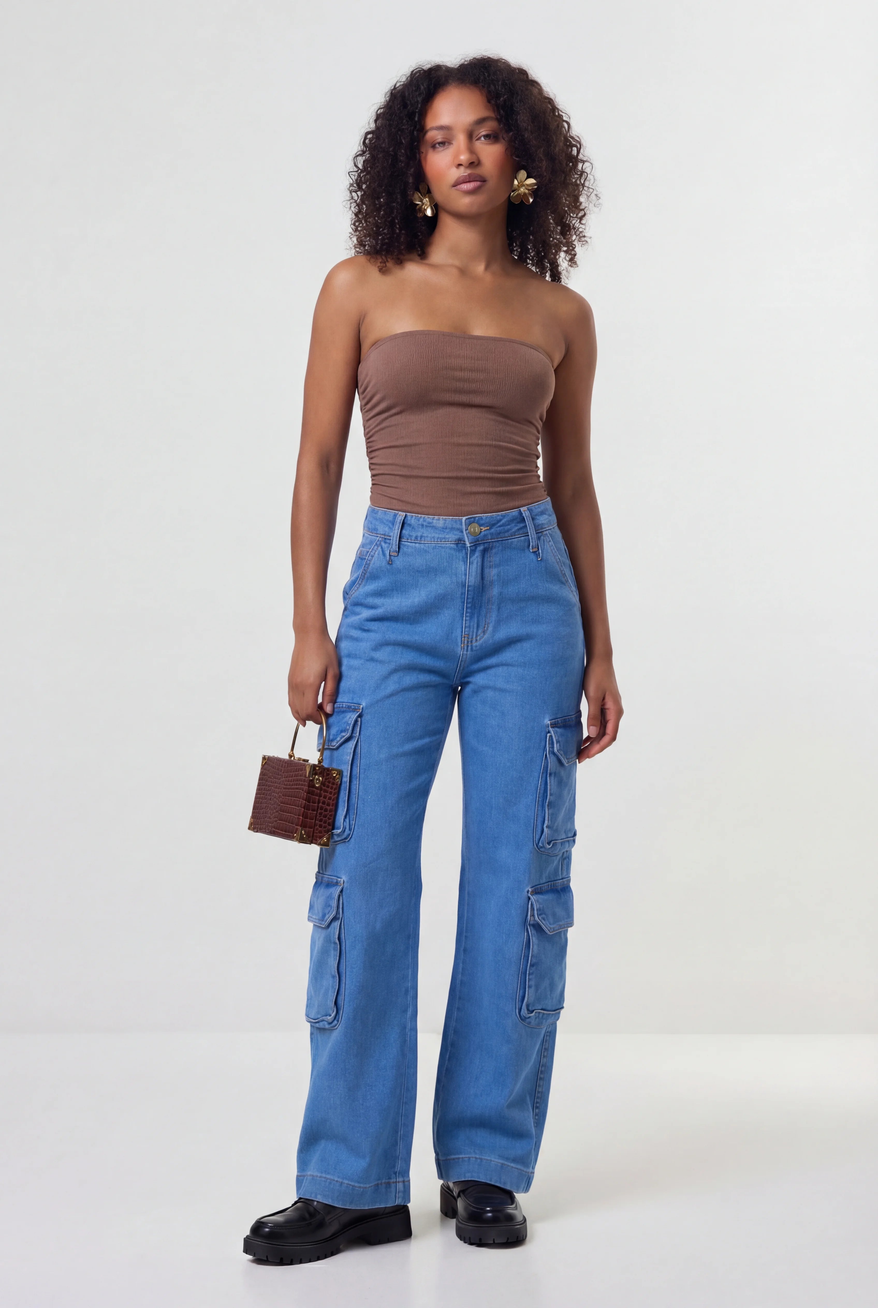 Calça Cargo Eliana Azul