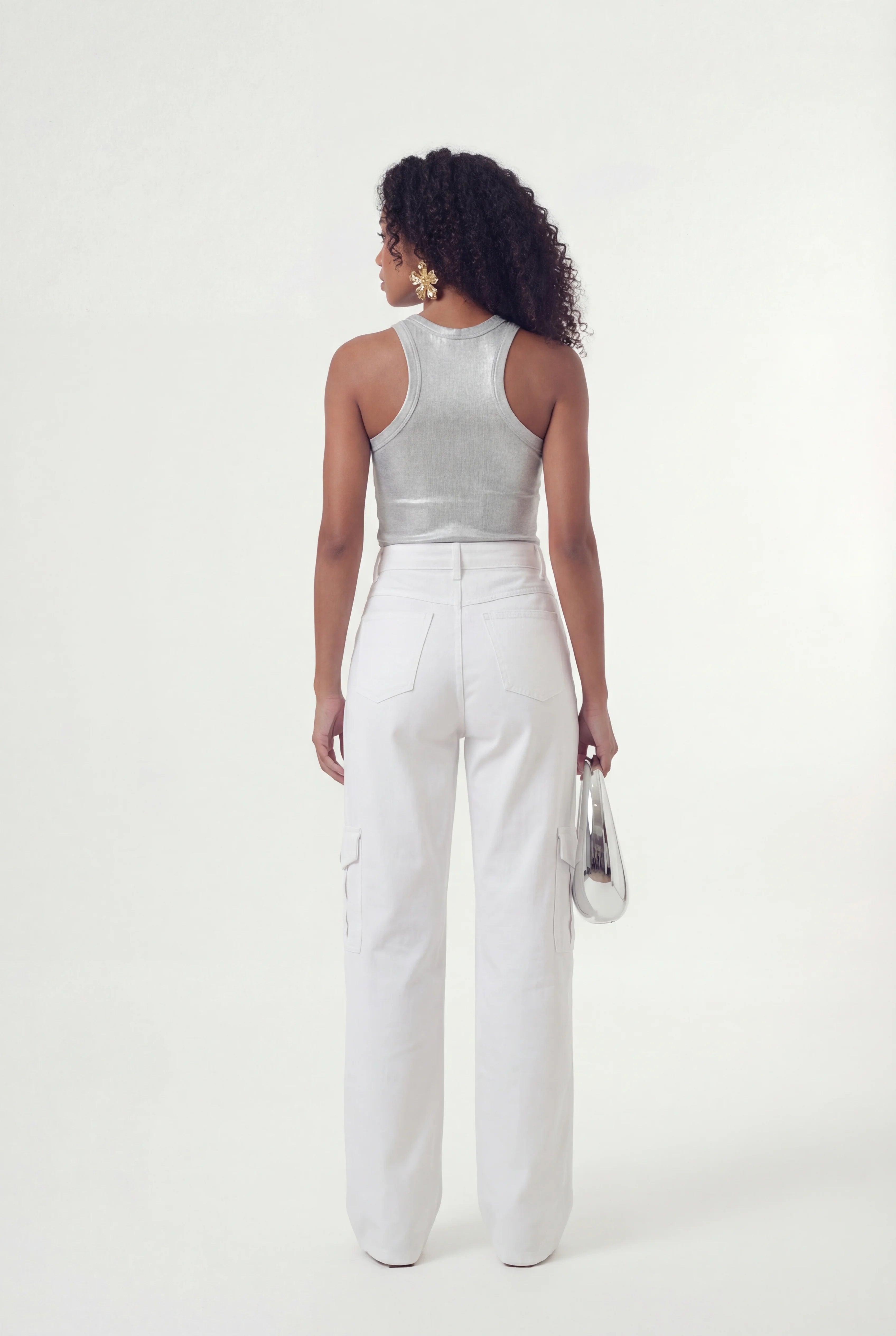 Calça Cargo Emmy Branco