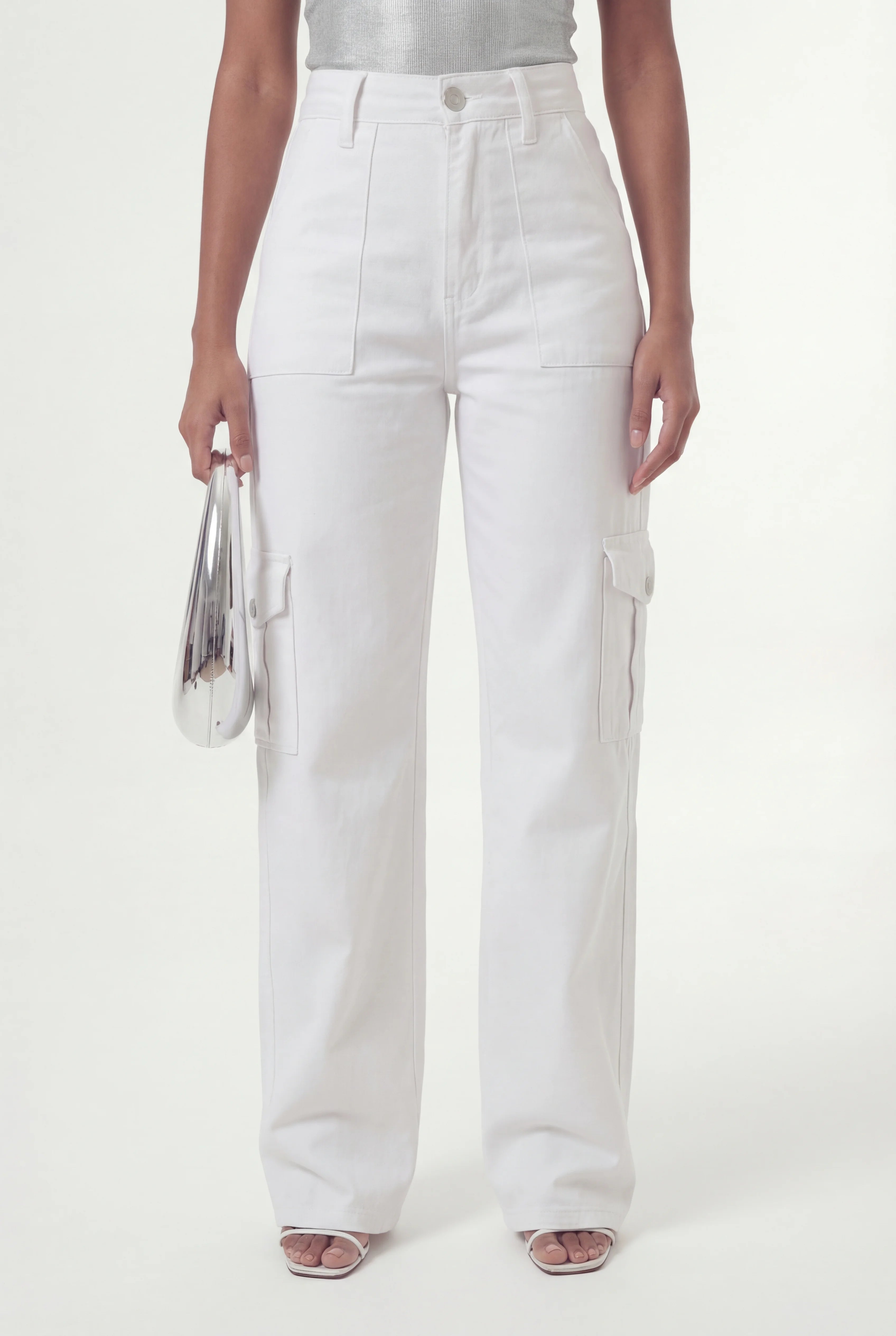 Calça Cargo Emmy Branco