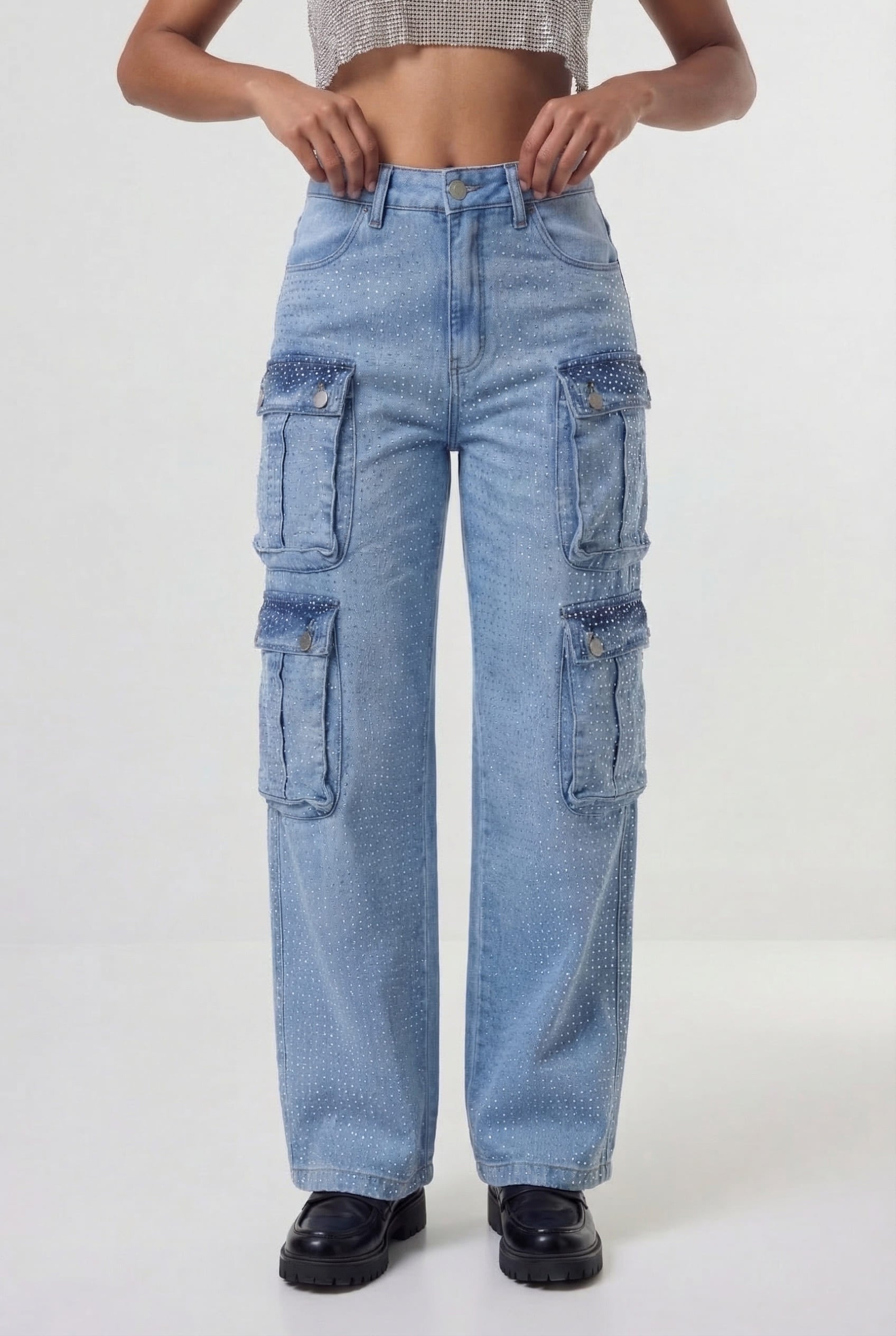 Calça Cargo Lia Azul