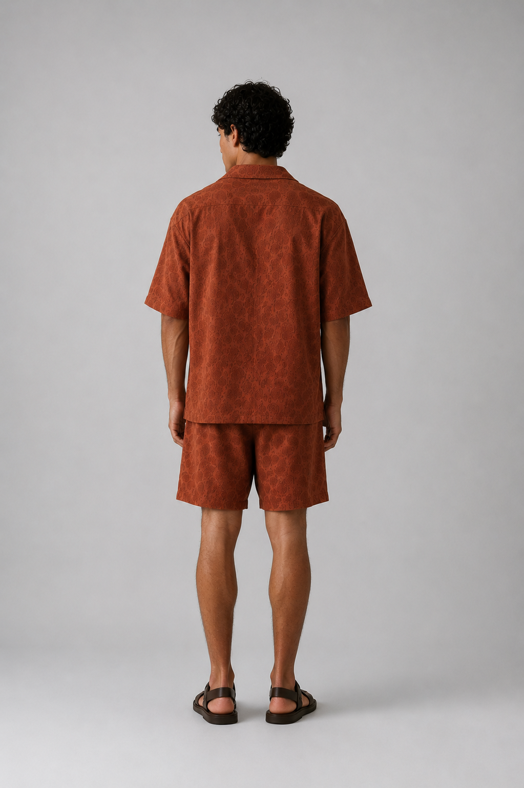 Camisa Resort Texturizada Terracota
