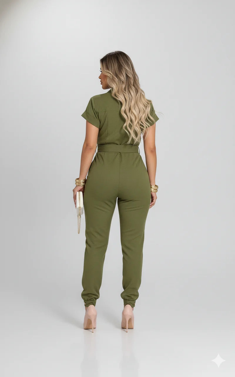 Macacão Alfaiataria Sarah - Oliva